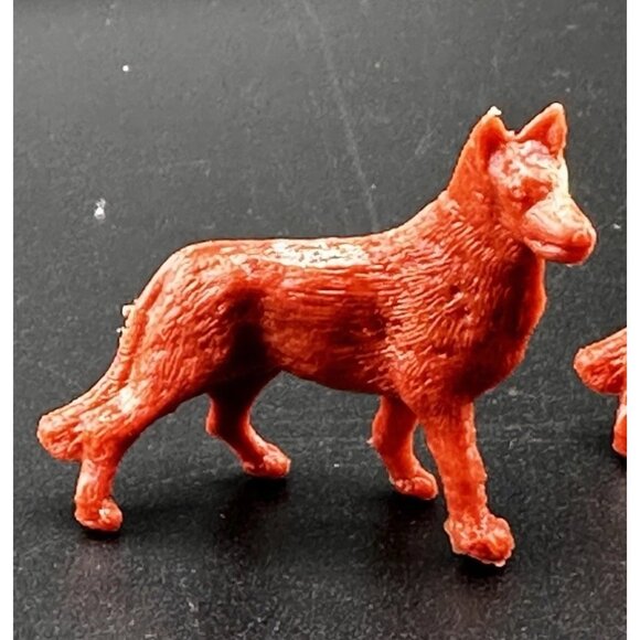 Molded Plastic 1950s Dogs Animals German Shepherd Vtg Tim Mee Marx Auburn ? - Picture 3 of 5
